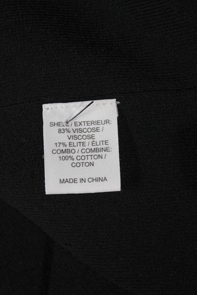 Brochu Walker Women Black Viscose Pullover Sweater Crew Neck Long Sleeve Size L