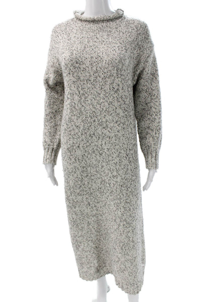 Zara Womens Sweater Dress Multicolor Turtleneck Long Sleeve Maxi Size M