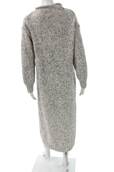 Zara Womens Sweater Dress Multicolor Turtleneck Long Sleeve Maxi Size M