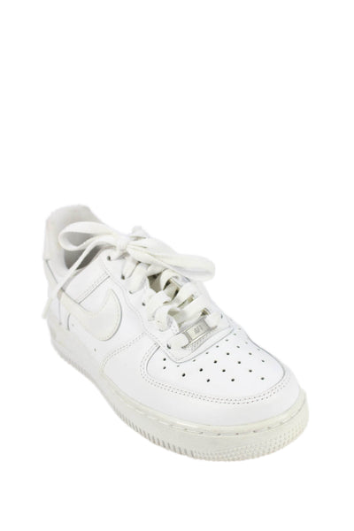 Nike Womens Leather Lace Up Low Top Sneakers White Size 6.5