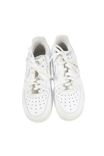 Nike Womens Leather Lace Up Low Top Sneakers White Size 6.5
