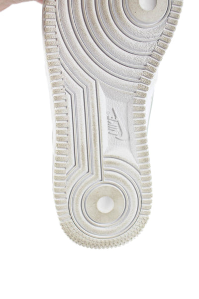 Nike Womens Leather Lace Up Low Top Sneakers White Size 6.5