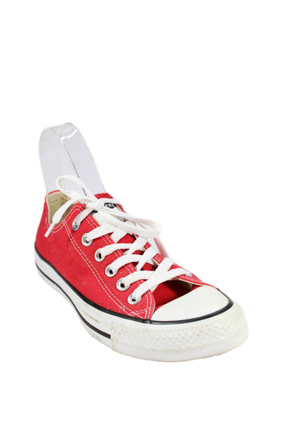Converse Womens Canvas Low Top Sneakers Red Size 7