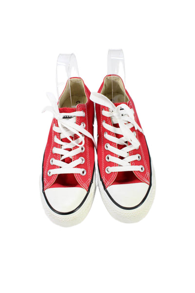 Converse Womens Canvas Low Top Sneakers Red Size 7
