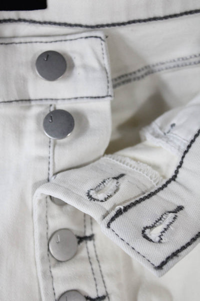 J Brand Women Skinny Ivory Mid Rise Cotton Jeans Size 26