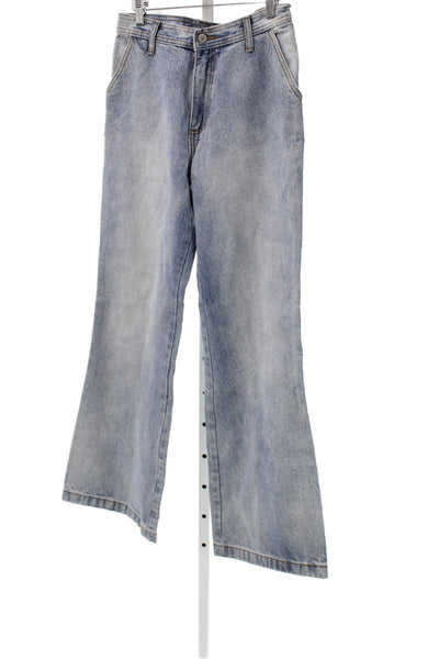 J. Galt Women Flared Jeans Blue 100% Cotton Mid Rise Inseam 32 Size S
