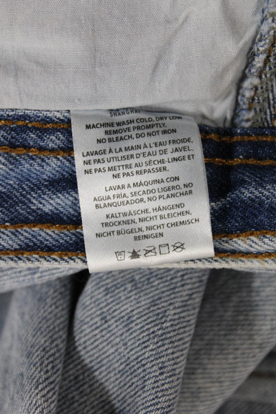 J. Galt Women Flared Jeans Blue 100% Cotton Mid Rise Inseam 32 Size S