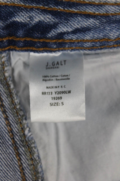 J. Galt Women Flared Jeans Blue 100% Cotton Mid Rise Inseam 32 Size S