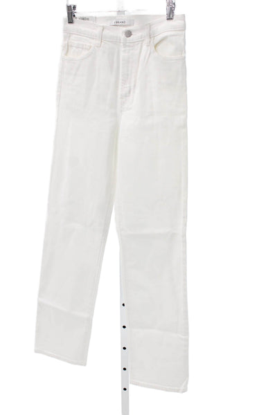 J Brand Women Ankle Jeans White Mid Rise Cotton Inseam 29 Size 26