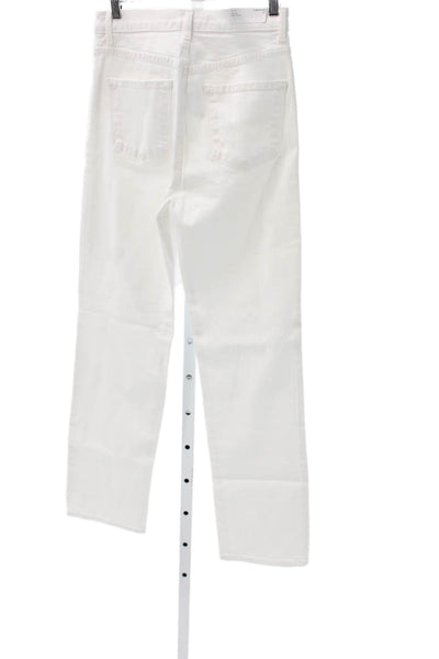 J Brand Women Ankle Jeans White Mid Rise Cotton Inseam 29 Size 26