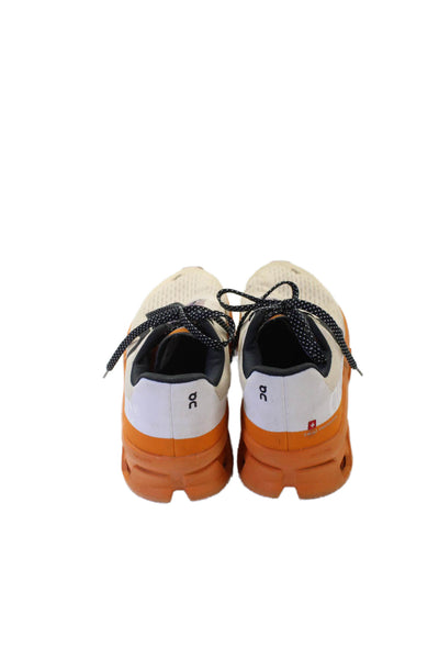 On Cloud Womens Lace Up Cloud Master Running Sneakers Shoes Orange Size 9