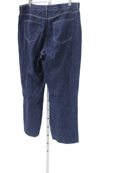 L'Agence Womens Cropped Blue Jeans High Rise 100% Cotton Size 31