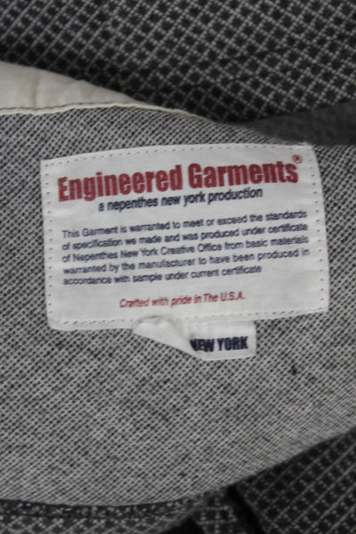 Garments Engineered Mens Buttoned Down Cotton Jacket Gray Size S