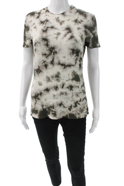 Proenza Schouler White Label Womens Basic Tie-Dye Cotton T-Shirt Green Size S