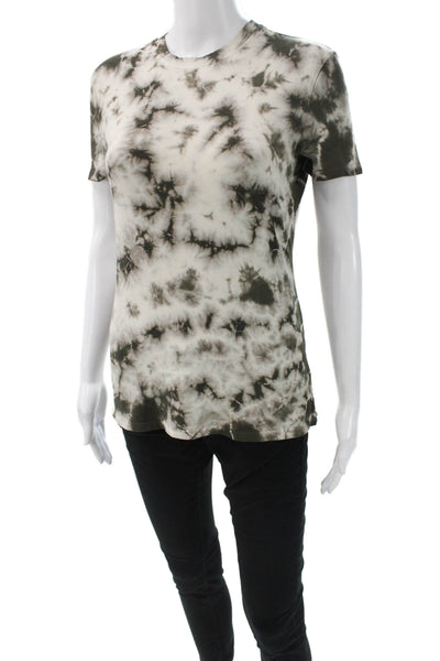 Proenza Schouler White Label Womens Basic Tie-Dye Cotton T-Shirt Green Size S