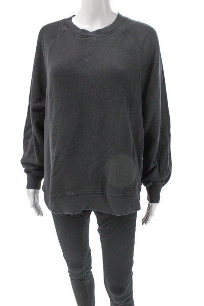 Sincerely Jules Women Pullover Sweatshirt Black Cotton Long Sleeve Size S