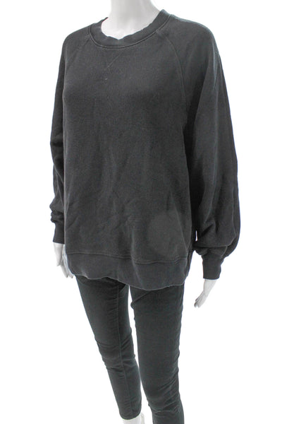 Sincerely Jules Women Pullover Sweatshirt Black Cotton Long Sleeve Size S