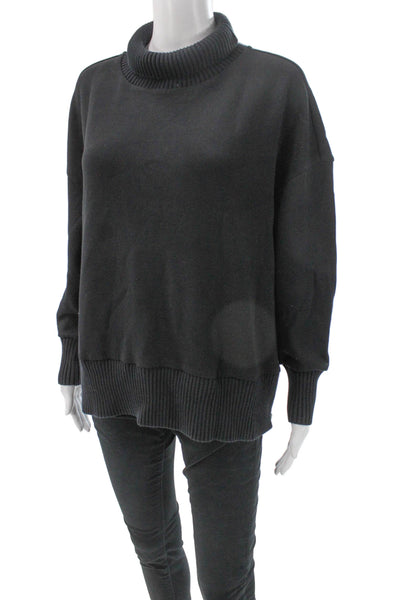 Varley Womens Gray Turtleneck Pullover Long Sleeve Size XS