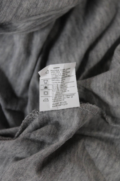 Vince Womens Tunic T-Shirt Gray Crew Neck Short Sleeve Cotton Spandex Size XS