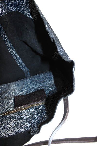 Linde Gallery Womens Textured Medium Tote Bag Handbag Black Combo