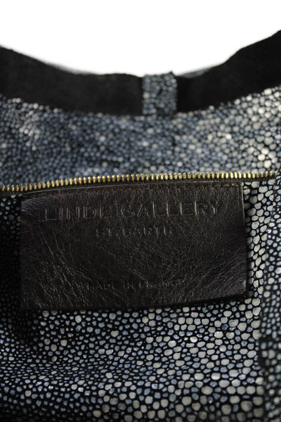 Linde Gallery Womens Textured Medium Tote Bag Handbag Black Combo