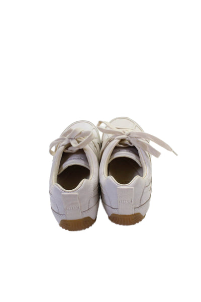 Vince Womens Leather Lace Up Low Top Sneakers White Size 8