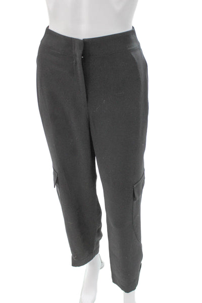 Club Monaco Womens Gray Cargo Pants Button Polyester Size 4
