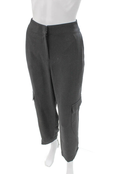 Club Monaco Womens Gray Cargo Pants Button Polyester Size 4
