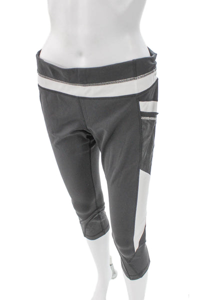 Lululemon Womens Gray Colorblock Capri Leggings Polyester Size 10