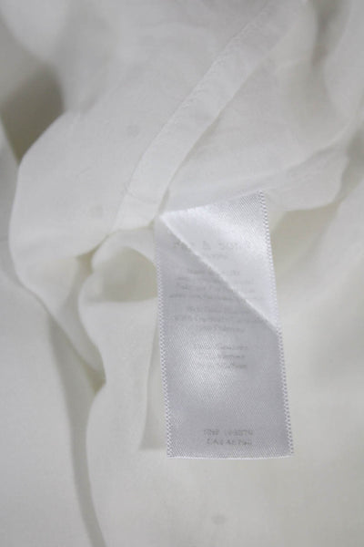Rag & Bone Womens White Short Sleeve Shift Dress Button Front Polyester Size M