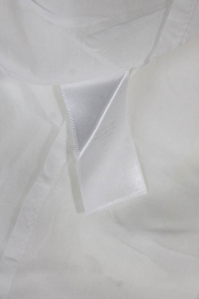 AG Adriano Goldschmied Women White Viscose Shift Dress Short Sleeve Size M