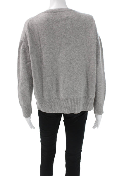 Kerri Rosenthal Women Pullover Merino Wool Colorblock Crew Neck Ivory Petites Si