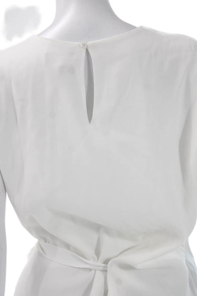 Rag & Bone Women Sleeveless Cotton Round Neck Button Blouse White Size M