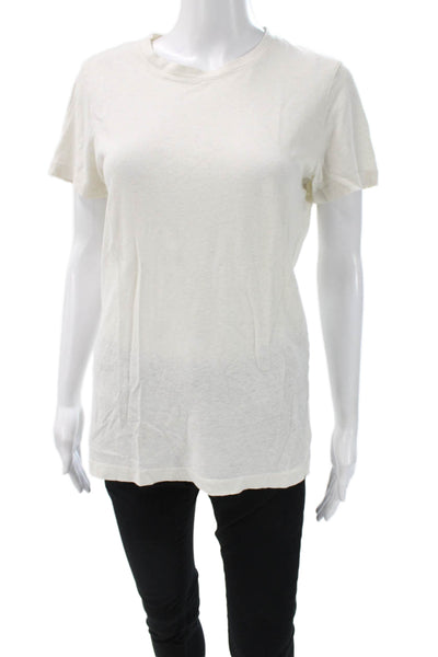 Cotton Citizen Women Ivory Hemp Short Sleeve T-Shirt Size S