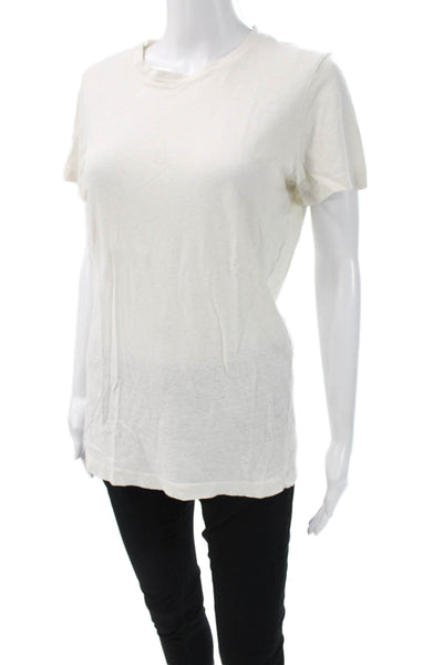 Cotton Citizen Women Ivory Hemp Short Sleeve T-Shirt Size S