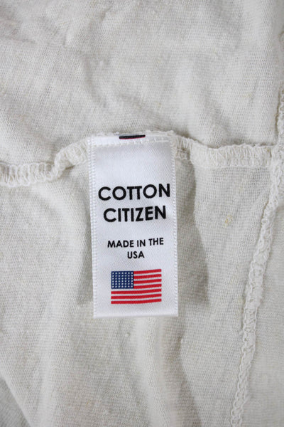 Cotton Citizen Women Ivory Hemp Short Sleeve T-Shirt Size S