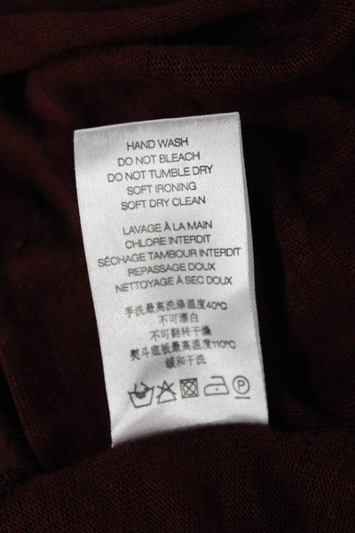IRO Womens Basic Red Linen Crewneck Short Sleeve T-Shirt Size XS