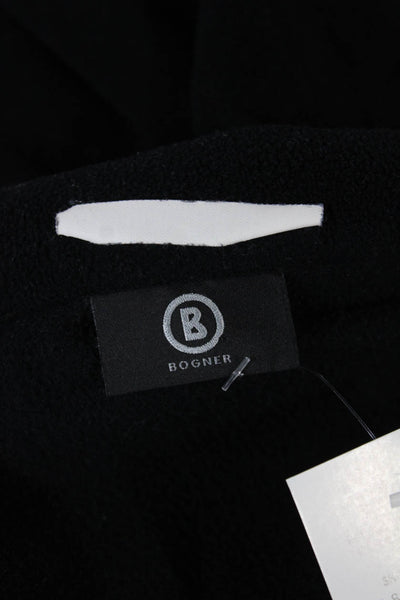 Bogner Womens Collared Floral Pullover Sweatshirt Black Polyester Fall Size M