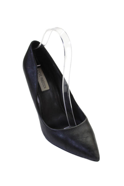 Steve Madden Womens Leather Daisie Pointed Toe Pumps Black Size 8 Medium