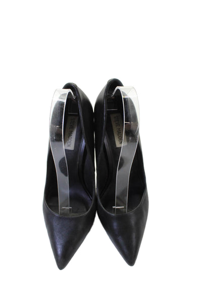 Steve Madden Womens Leather Daisie Pointed Toe Pumps Black Size 8 Medium