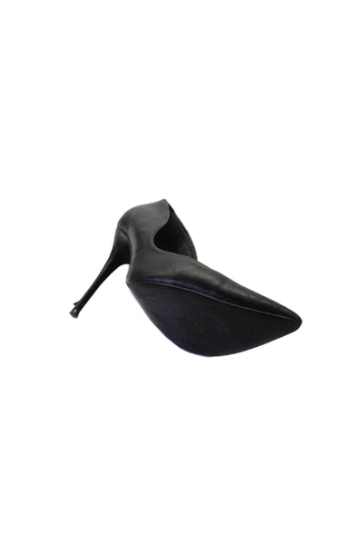 Steve Madden Womens Leather Daisie Pointed Toe Pumps Black Size 8 Medium