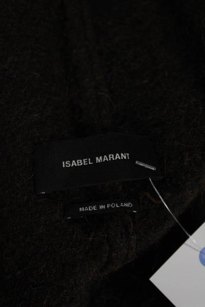 Isabel Marant Women Brown Plaid Virgin Wool Sleeveless Vest Size 38