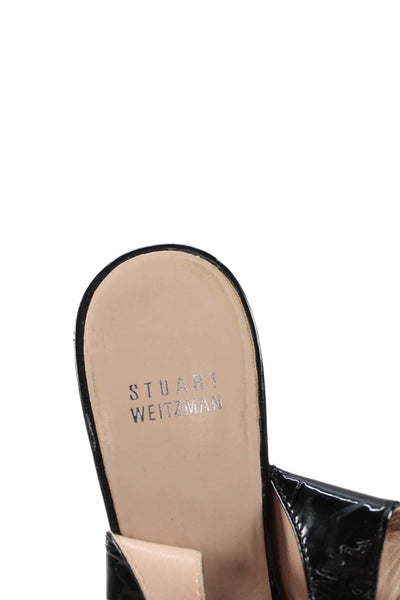 Stuart Weitzman Womens Peep Toe Cork Slingbacks Wedge Pumps Size 8 Medium
