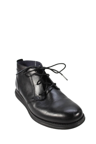 Cole Haan Grand.OS Mens Leather Ankle Boots Black Size 7.5 Medium