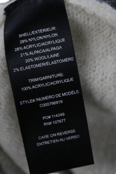 Alice + Olivia Womens Cape Sweater V Neck Beige Nylon Size One Size