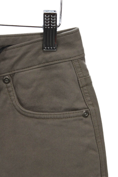 Rowan Womens Chino Pants Brown Button Inseam 26 Size 27