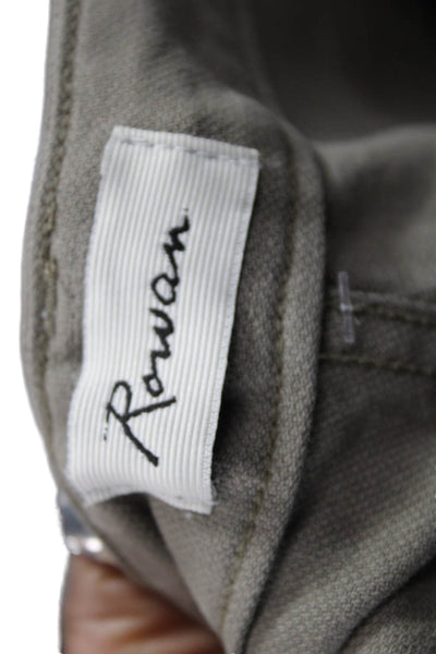 Rowan Womens Chino Pants Brown Button Inseam 26 Size 27