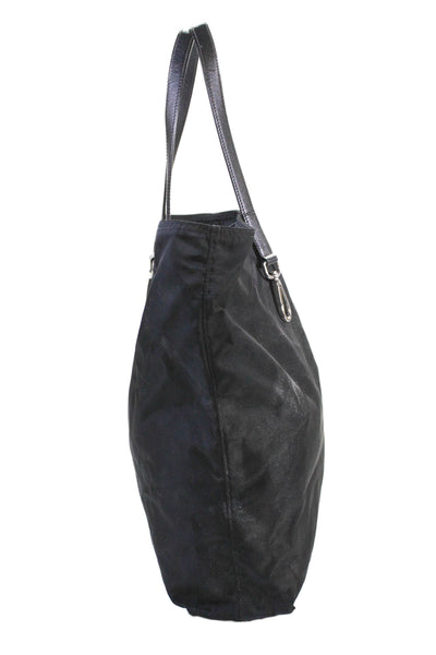Prada Unisex Adults Solid Top Handle Handbag Tote Bag Black