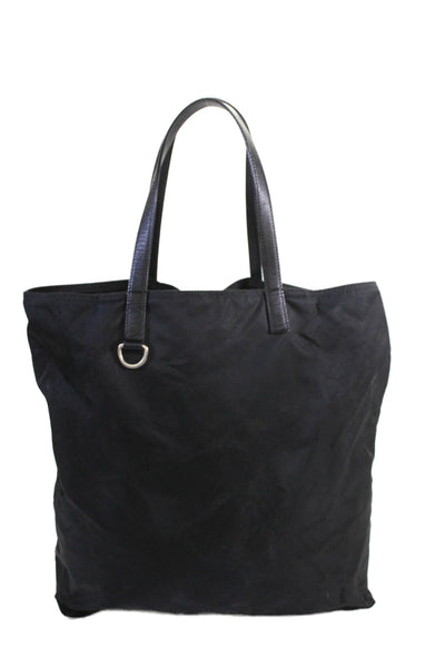 Prada Unisex Adults Solid Top Handle Handbag Tote Bag Black