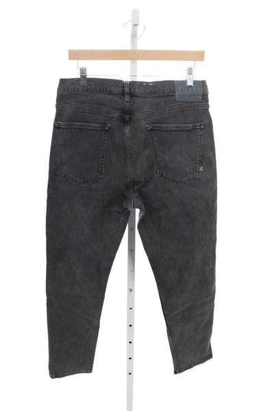 Scotch & Soda Mens Black Tapered Cotton Jeans Size 32